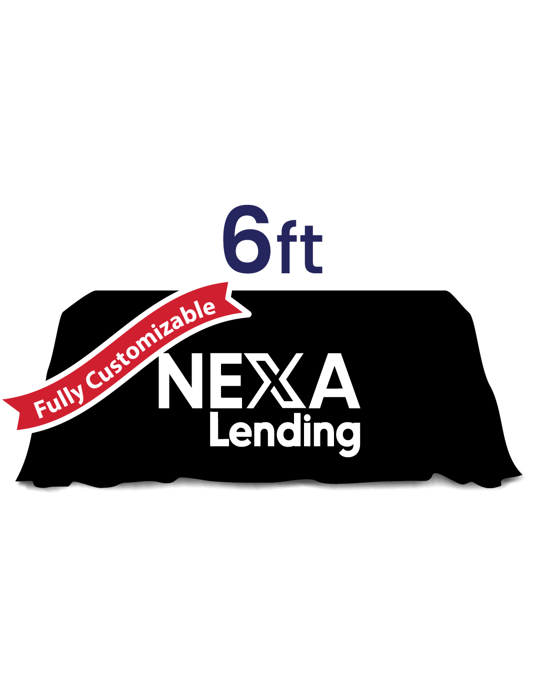 Personalized! 6-ft Lightweight Easy Care Tablecloth