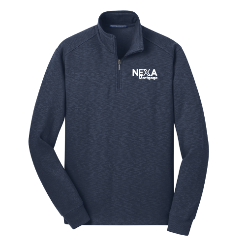 Port Authority® Slub Fleece 1/4-Zip Pullover - Embroidered